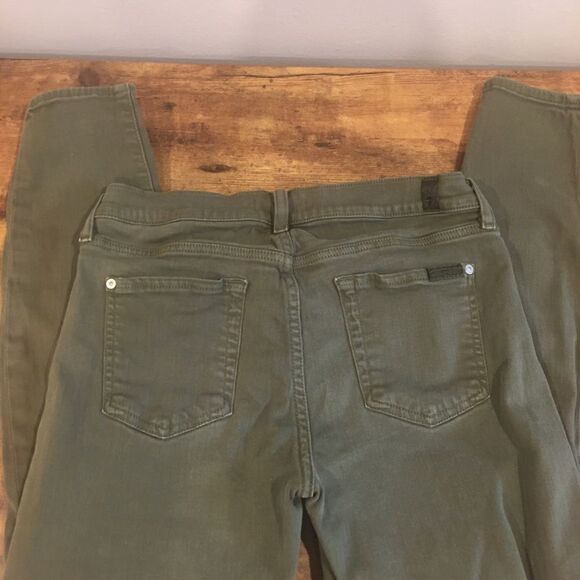 Seven for all mankind size 29 green stretch jeans - Picture 5 of 6